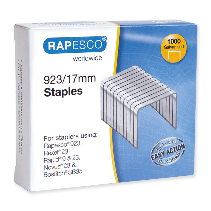 Rapesco Agrafes typ 923 923/17, 17 mm