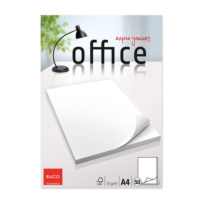 Elco Bloc-notes Office 70 gm² A4, non ligné, 50 pages