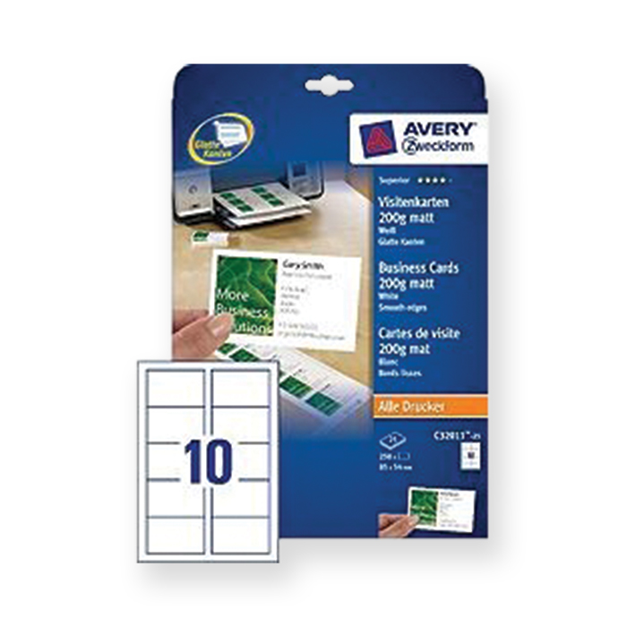 Avery Zweckform Visitenkarten Quick & Clean