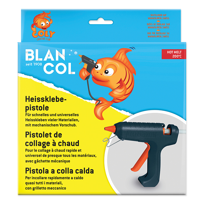 BLANCOL Hot-melt glue gun glue-gun with 2 refill cartridges