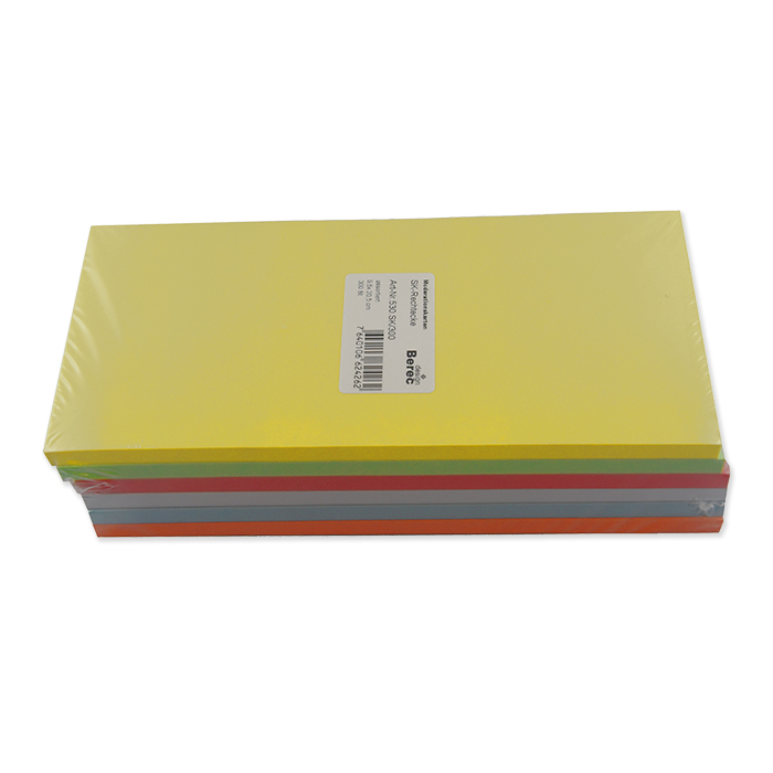 Berec Selbstklebenede Moderationskarten Rechteck 20,5 x 9,5 cm