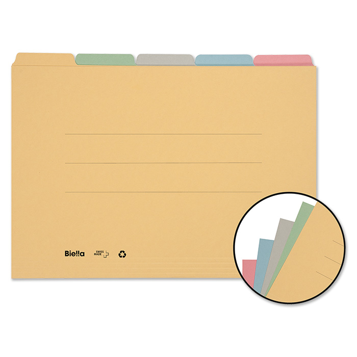 Biella Registermappe Karton farbig assortiert