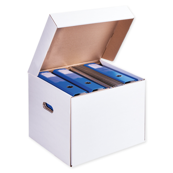 Brieger Boxes d'expédition supports pour dossiers 385 x 330 x 295 mm, blanc