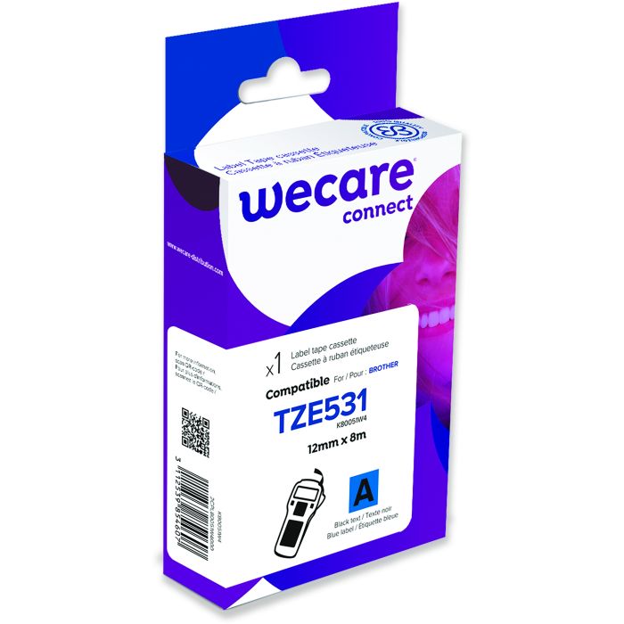 WECARE ersetzt P-Touch Schriftbänder TZe, 6 mm TZE-211, schwarz auf weiss