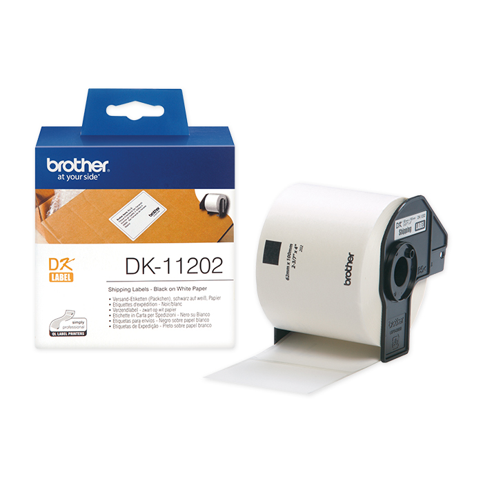 Brother Labels for label printers paper Delivery labels 62 x 100 mm, white paper