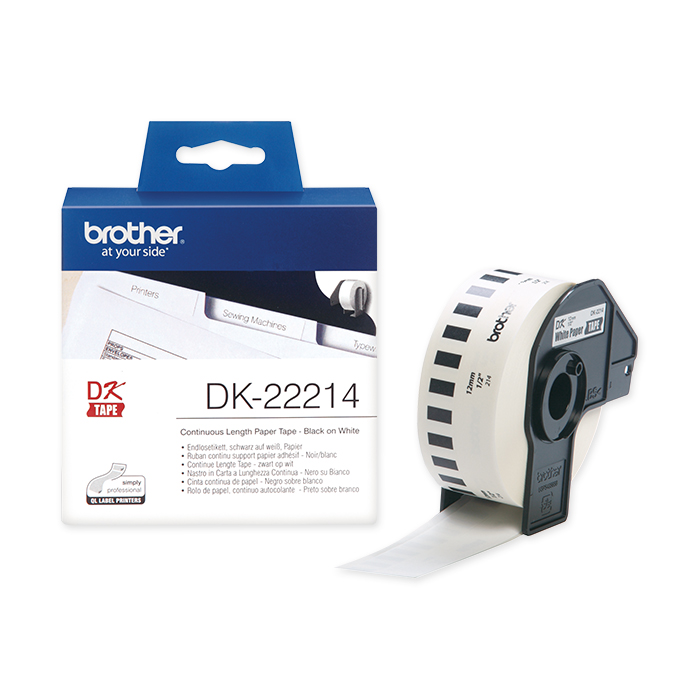 Brother Labels for label printers paper continuous, 12 mm x 30 m, paper white