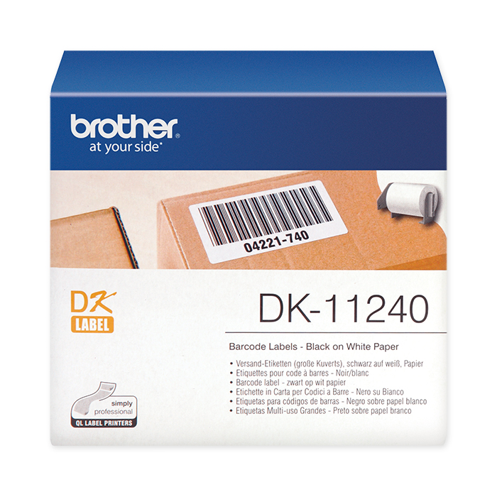 Brother Etiketten zu Labelprinter Papier Barcode 102 x 51 mm, Papier weiss