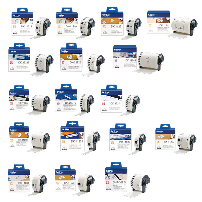 Brother Etichette per stampanti di etichette carta modulo continuo, 62 mm x 15,24 m, carta bianca