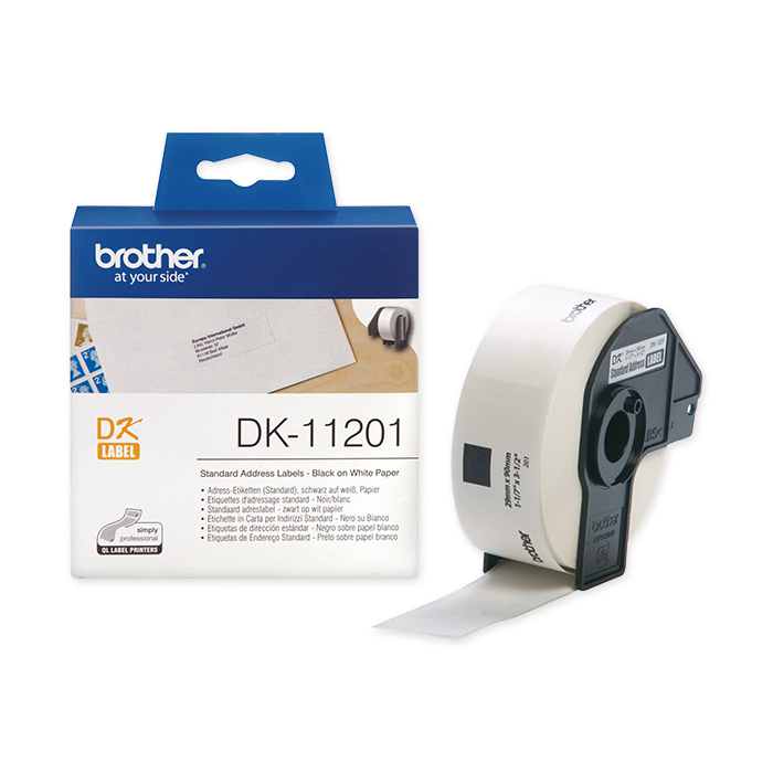 Brother Etichette per stampanti di etichette carta rubrica standard, 29 x 90 mm, carta bianca