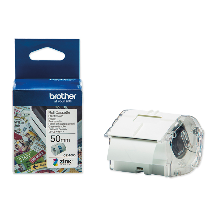 Brother Etiquettes pour VC-500W Colour Paper Tape CZ-1005, 50 mm x 5 m