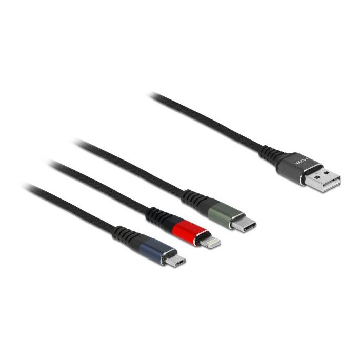 Delock USB Ladekabel 3 in 1 Lightning