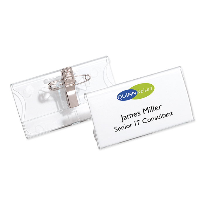 Durable Name tag with clip