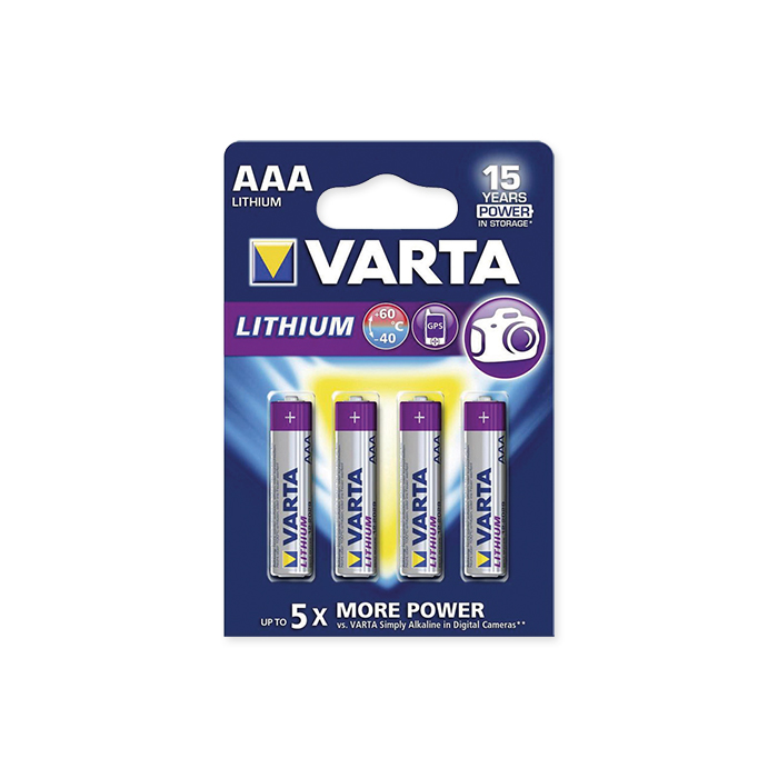 Varta Lithium AAA 1,5 Volt, 4 pezzi