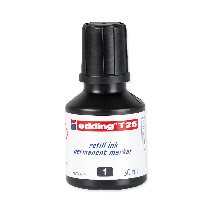 Edding Refill ink T-25 / T-100 / T-1000 30 ml, black