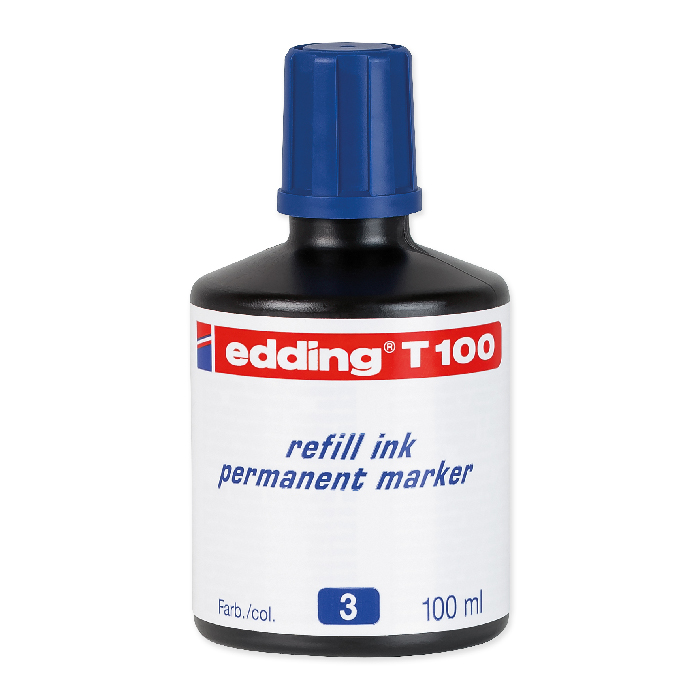 Edding Refill ink T-25 / T-100 / T-1000 100 ml, blue