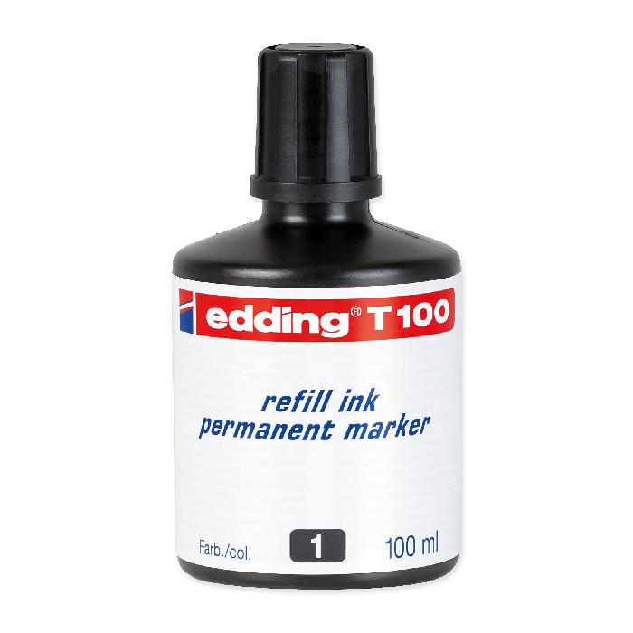 Edding Refill ink T-25 / T-100 / T-1000 100 ml, black