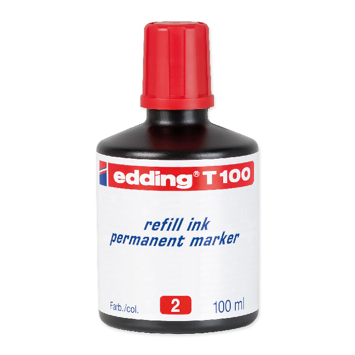 Edding Refill ink T-25 / T-100 / T-1000 100 ml, red