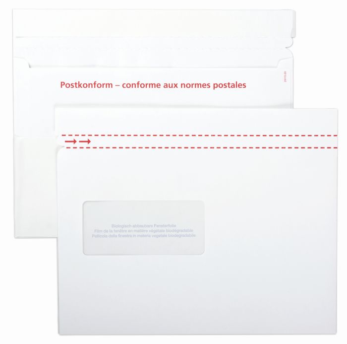 Porte-documents Elco Quick Vitro en papier C5, fenêtre à gauche, blanc