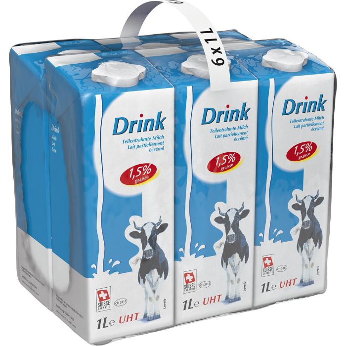 Emmi Milch UHT, Tetra Pack Milchdrink, 6x 1 Liter