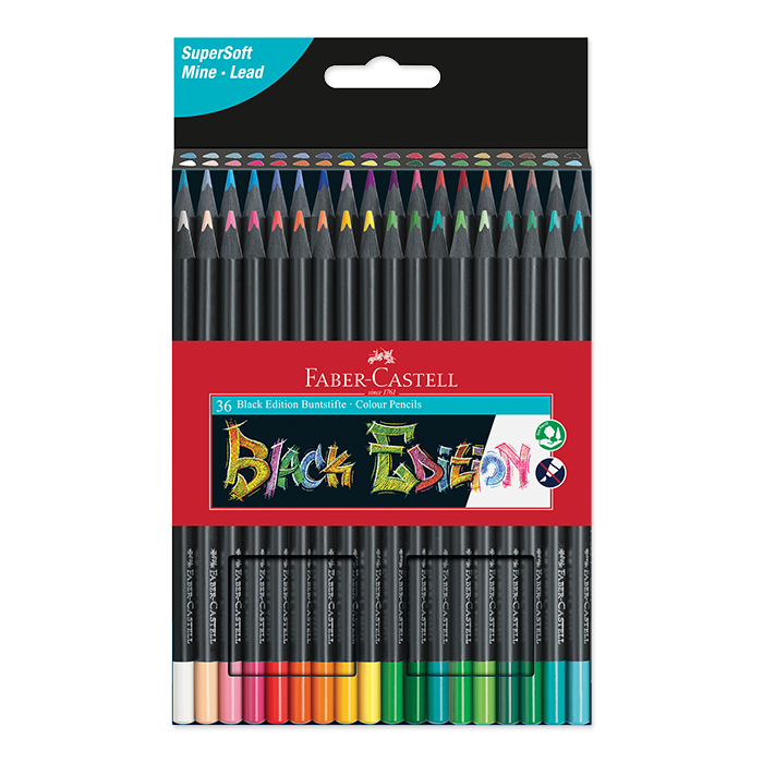 Faber-Castell Crayons de couleur Black Edition