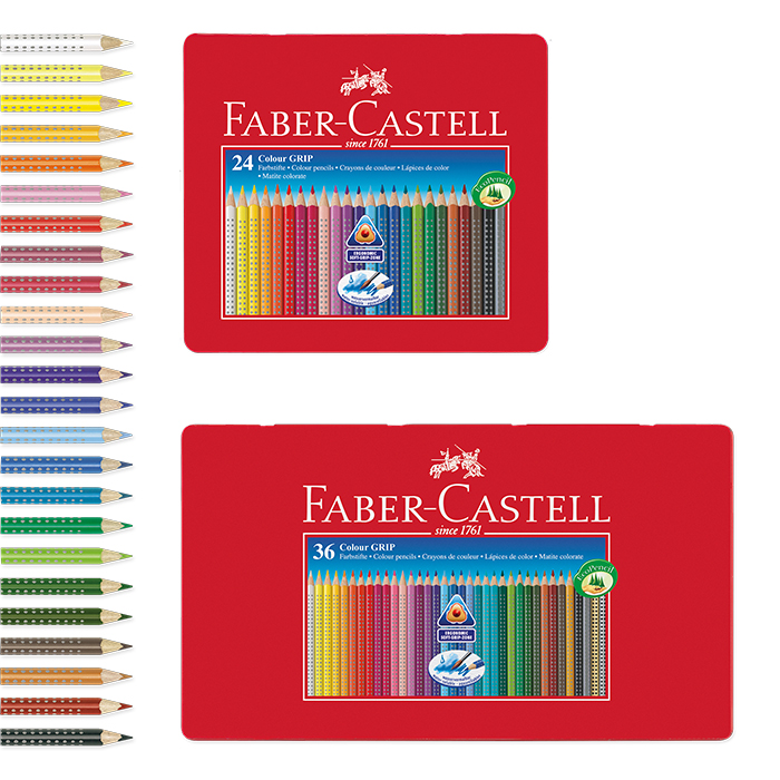 Faber-Castell Crayons de couleur Colour GRIP Couleurs séparées