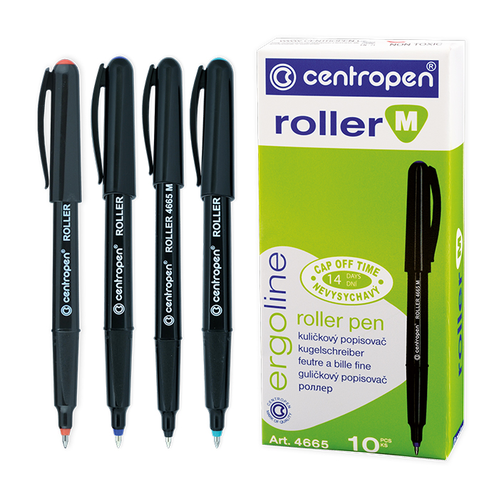 Rollerball pen, single use