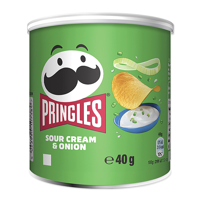 Pringles Chips Sourcream & Onion, 12 x 40 g