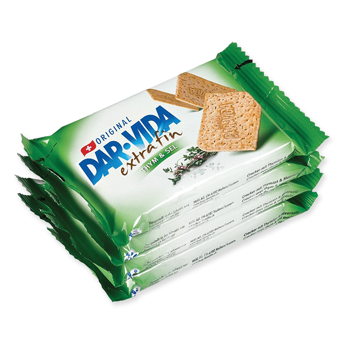 Dar-Vida Cracker Extra Fin Thymian & Meersalz 4 x 46 g