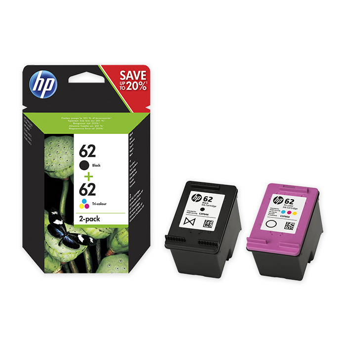 HP Inkjet cartridge No. 62 Combopack black/color, 200/165 pages
