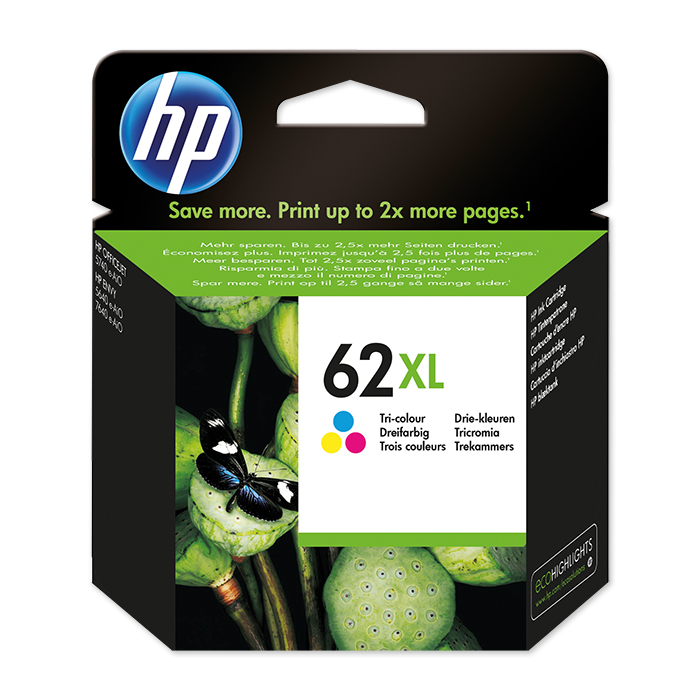 HP Cartuccia d'inchiostro N° 62 color, 415 pagine