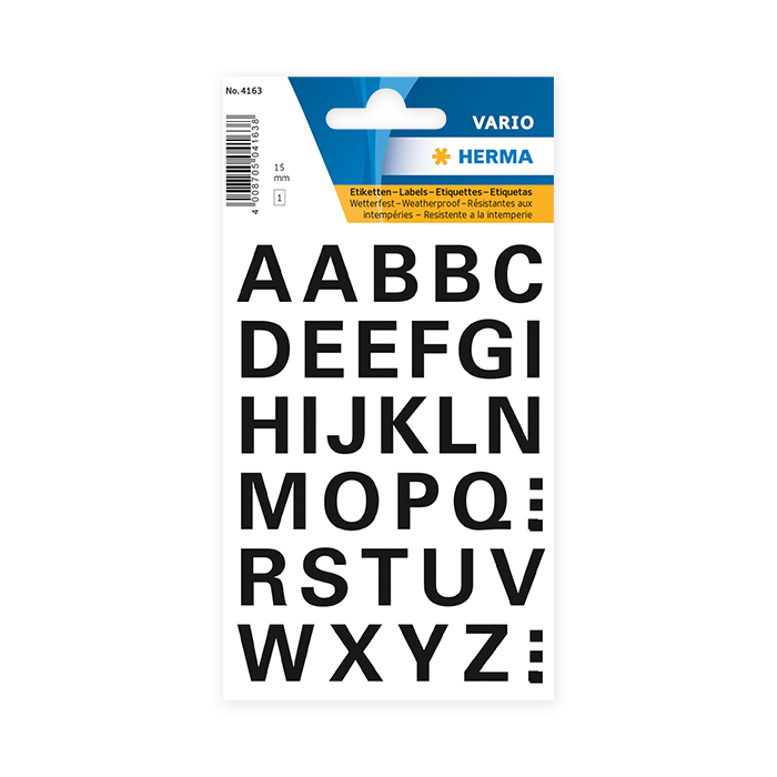 HERMA Zahlen-Sticker 0-9, Folie weiß, wetterfest 4170 bei www