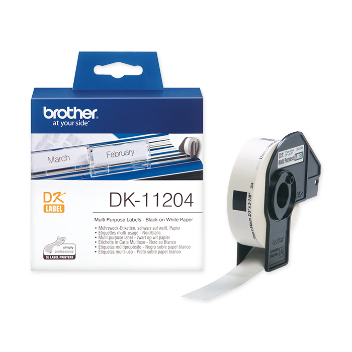 Brother Etiquettes pour imprimantes pour étiquettes papier étiquettes multi-usages 17 x 54 mm, papier blanc