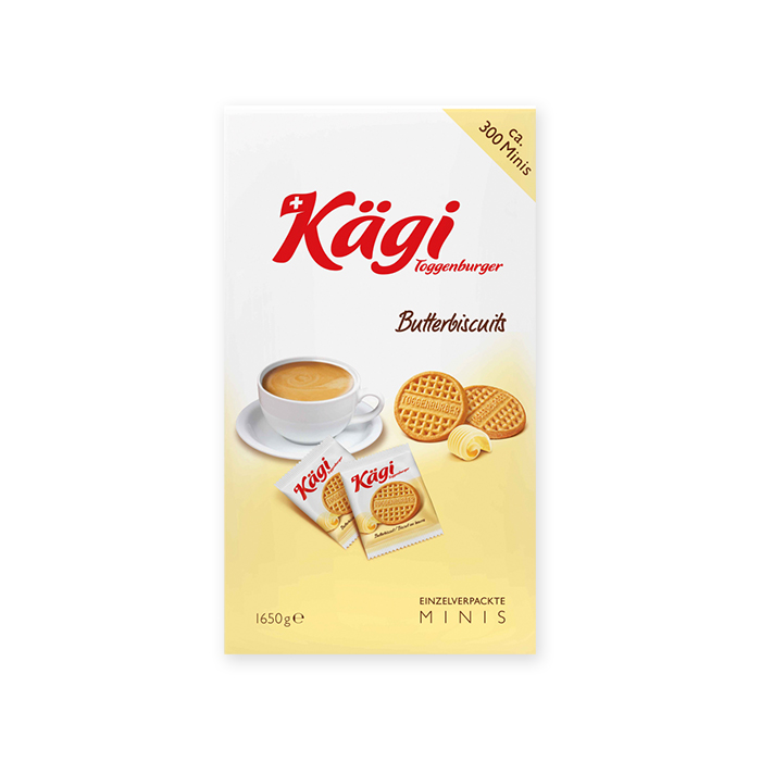 Mini biscotti al burro della Kägi, confezione da bar 1,65 kg, ca. 300 pezzi