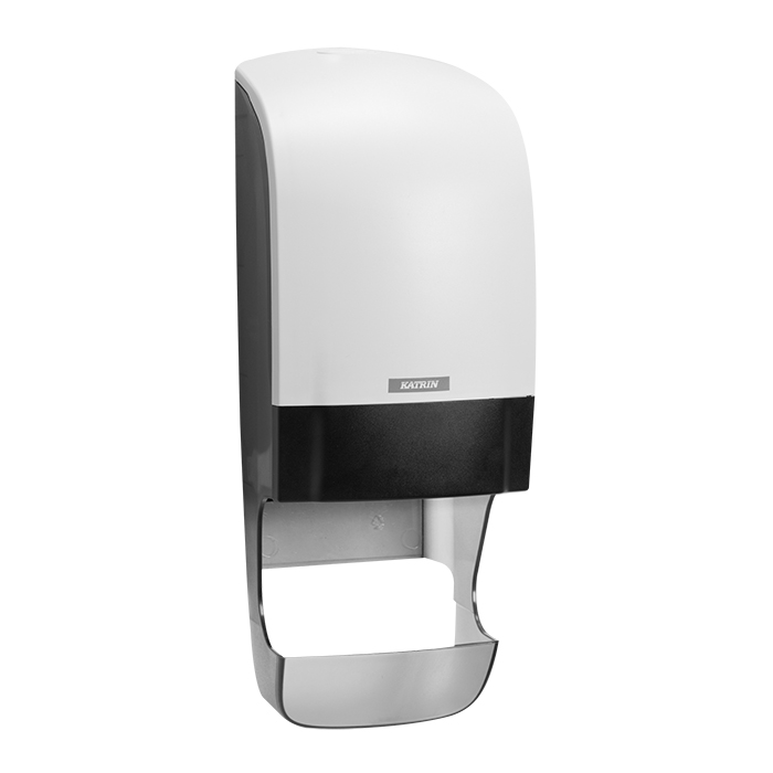 Katrin System toilet paper dispenser white, 40,2 x 15,4 x 17,4 cm, with sleeve catcher