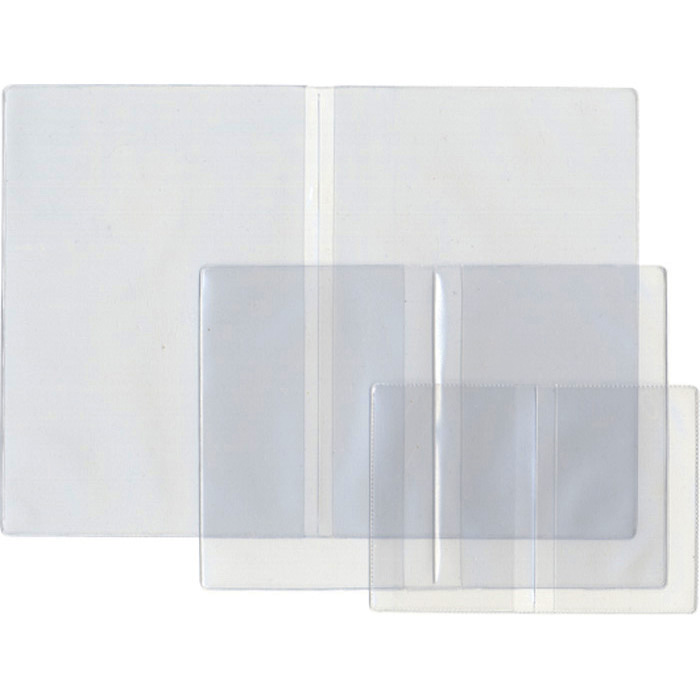 BüroLine Poche pour carte d'identité 2 compartiments PVC, A6