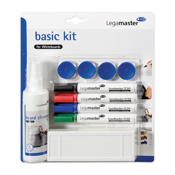 Legamaster Set accessori per lavagne bianche (Whiteboard) Basic blister in plastica