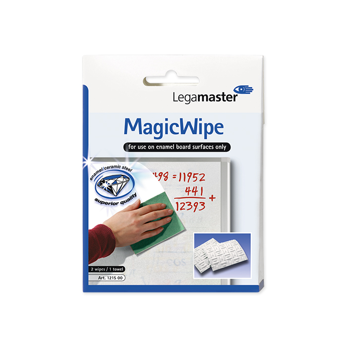 Legamaster Salvietta detergente per lavagne bianche (Whiteboard) MagicWipe 2 MagicWipe + 1 panno assorbente