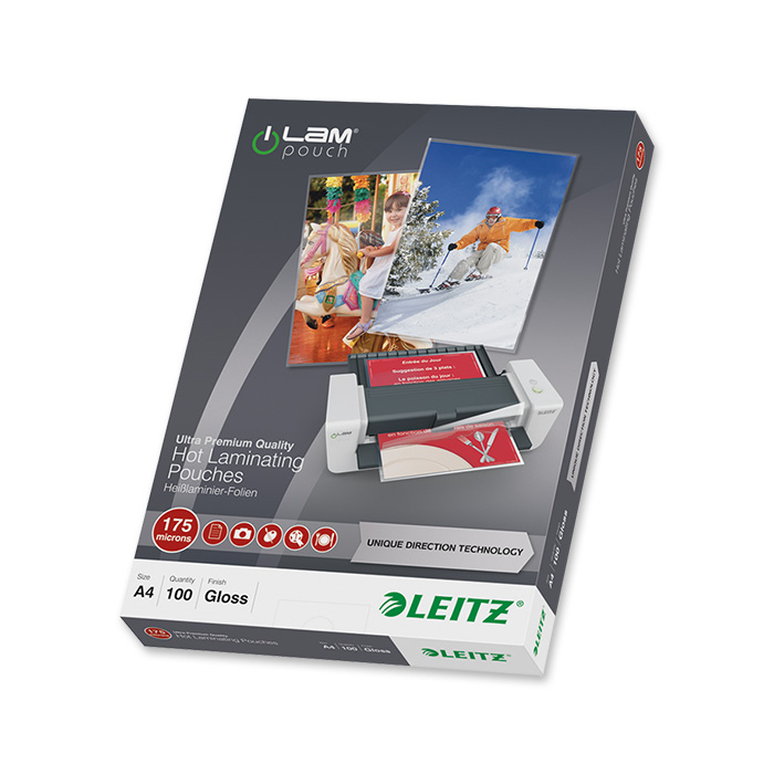 Leitz Laminating pouches iLAM 175 my, A4, 216 x 303 mm