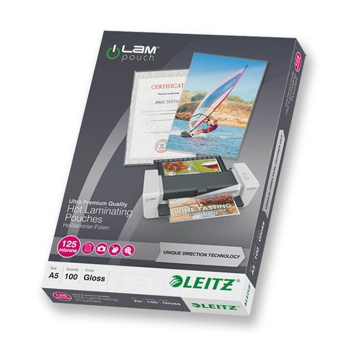 Leitz Laminier-Folientaschen iLAM 125 my, A5, 154 x 216 mm
