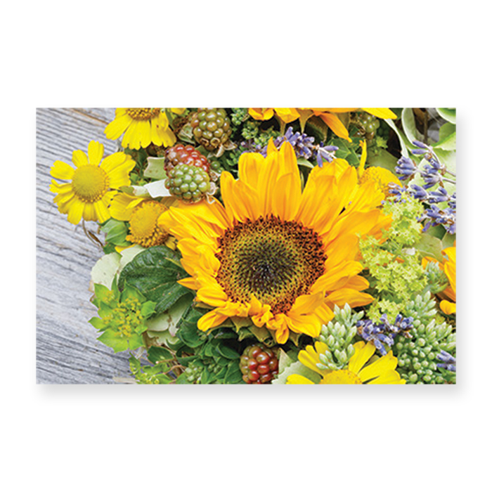 Natur Verlag Blankokarte Sommer - Sonnenblumen 17,5 x 12,2 cm