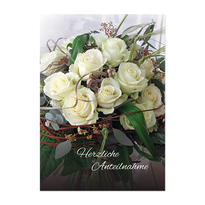 Natur Verlag cartolina di condoglianze - Bouquet di fiori