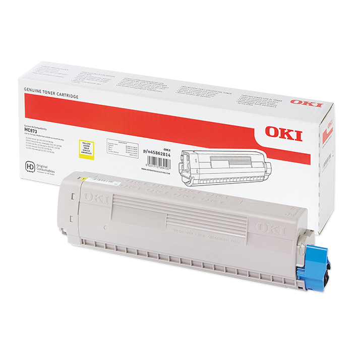 Oki Toner cartridge MC853 / 873 / 883 yellow, 10'000 pages - only for MC873