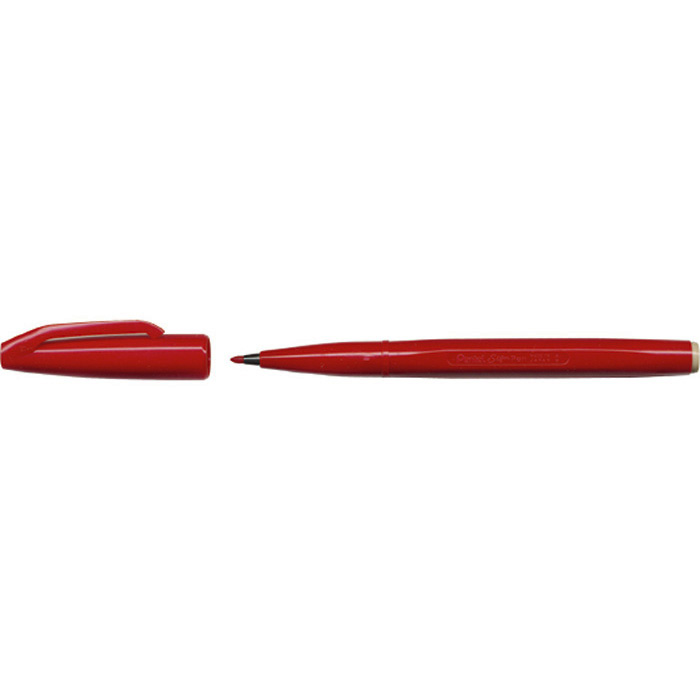 Pentel Faserschreiber Sign-Pen 7er Etui: rot, blau, grün, schwarz, gelb, orange, braun