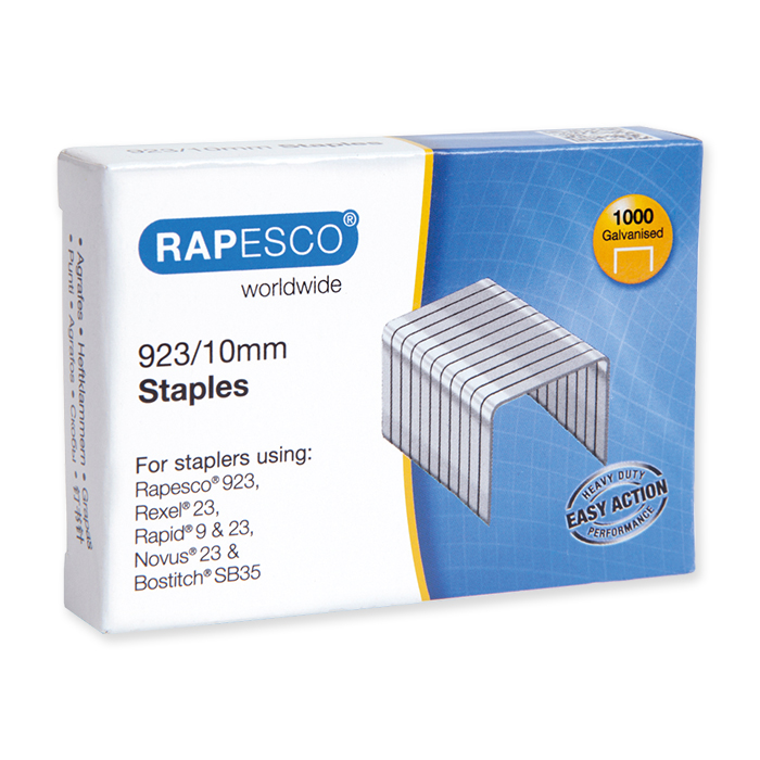 Rapesco graffette type 923 923/10, lunghezza 10 mm