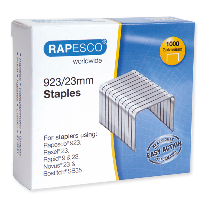 Rapesco graffette type 923 923/23, lunghezza 23 mm