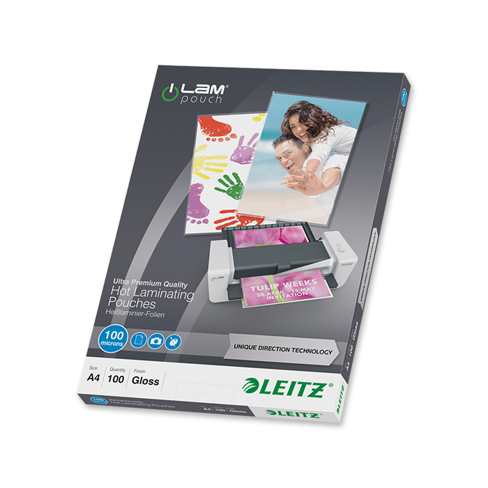 Leitz Buste trasparenti per la plastificazione iLAM 100 my, A4, 216 x 303 mm