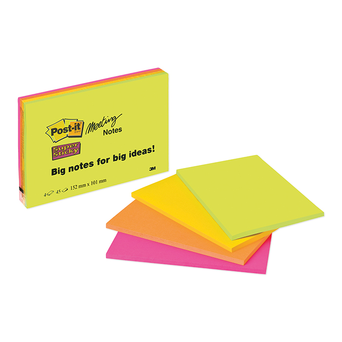 Post-it Feuillet adhésif Super Sticky Meeting Notes