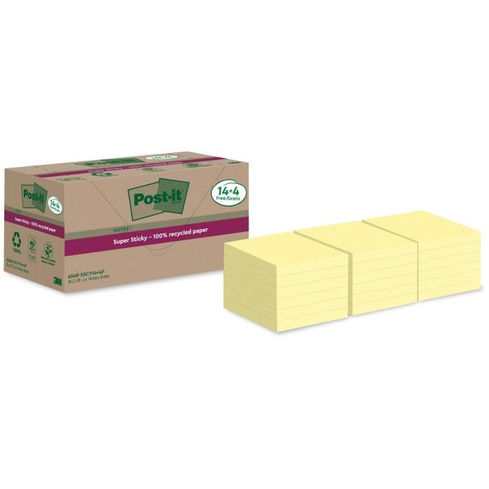 Post-it self-adhesive notes Super Sticky Recycling