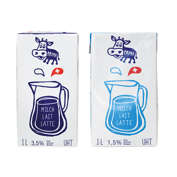 Prima Milch UHT, Tetra Pack
