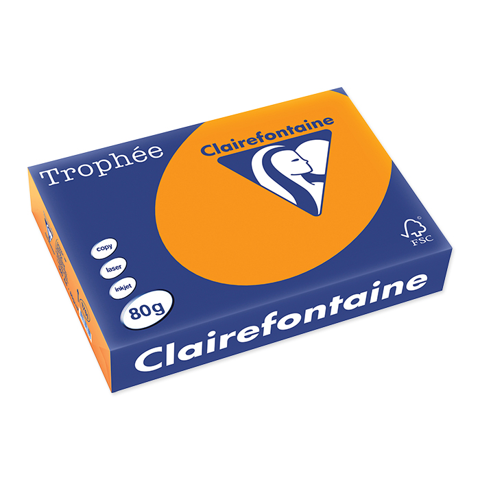 Clairefontaine Trophée Colored Copy FSC A4 Flame (arancio), 80 g/m²